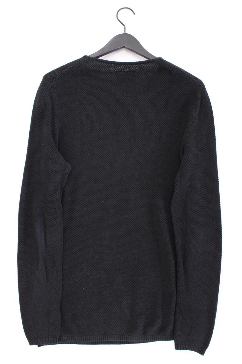 Tom Tailor (Denim) Feinstrickpullover für Herren Gr. L schwarz aus Baumwolle