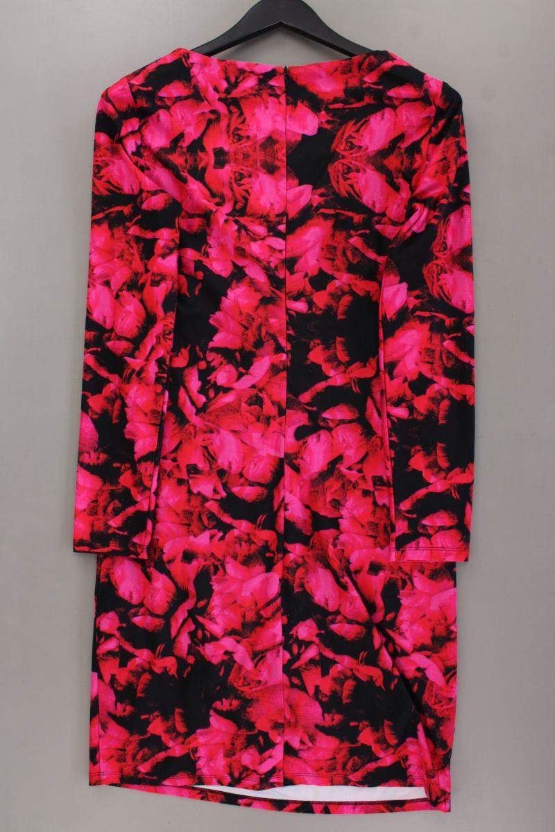 Smashed Lemons Langarmkleid Gr. 38 mit Blumenmuster pink aus Rayon