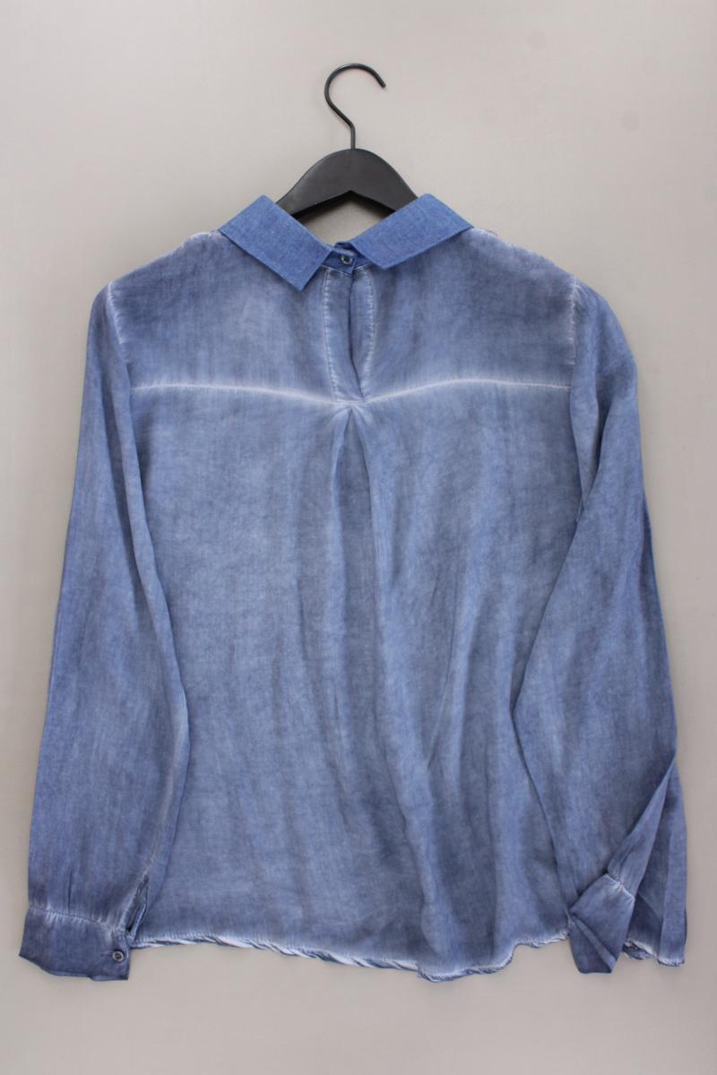 HEIMATLIEBE Langarmbluse Gr. L blau aus Viskose