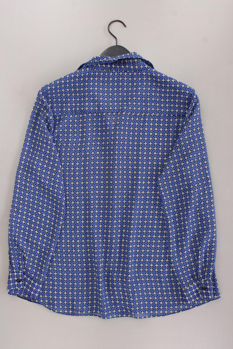 Papaya Weekend Bluse Gr. US 20 (XL) geometrisches Muster Langarm blau