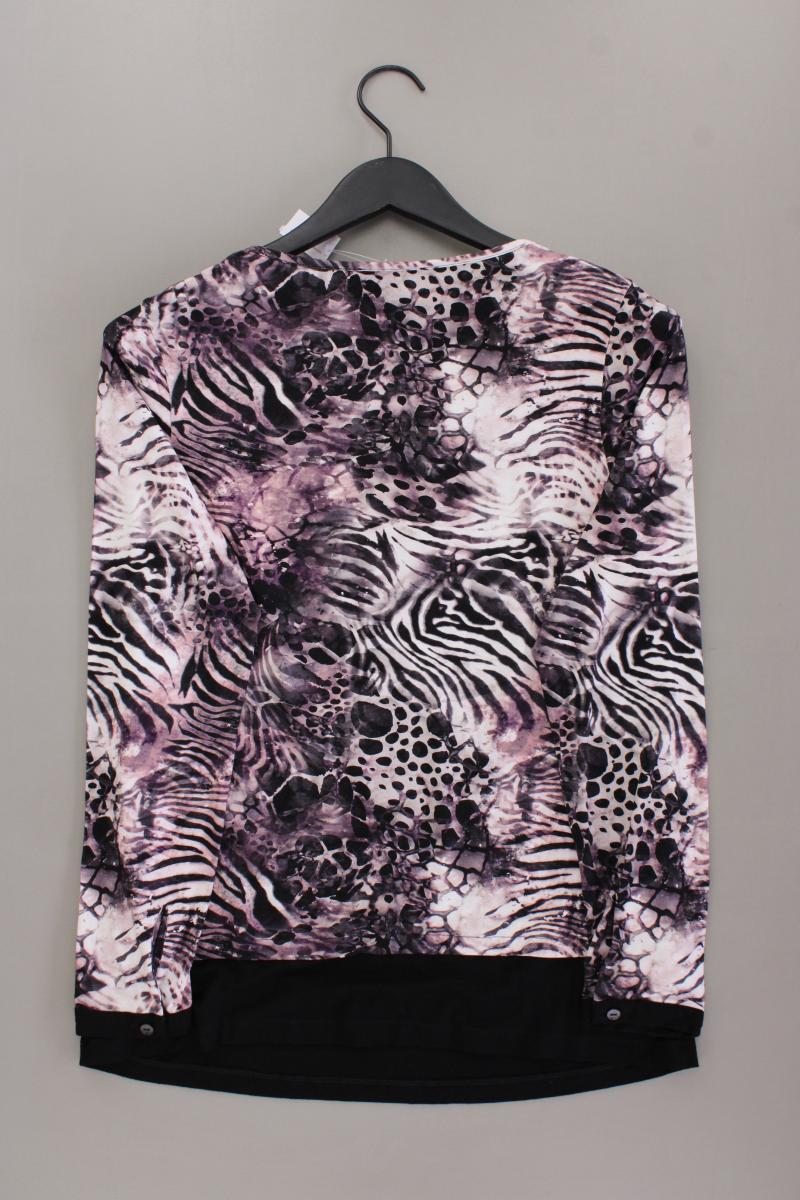 Pfeffinger Printshirt Gr. 38 mit Tierdruck Langarm lila aus Viskose