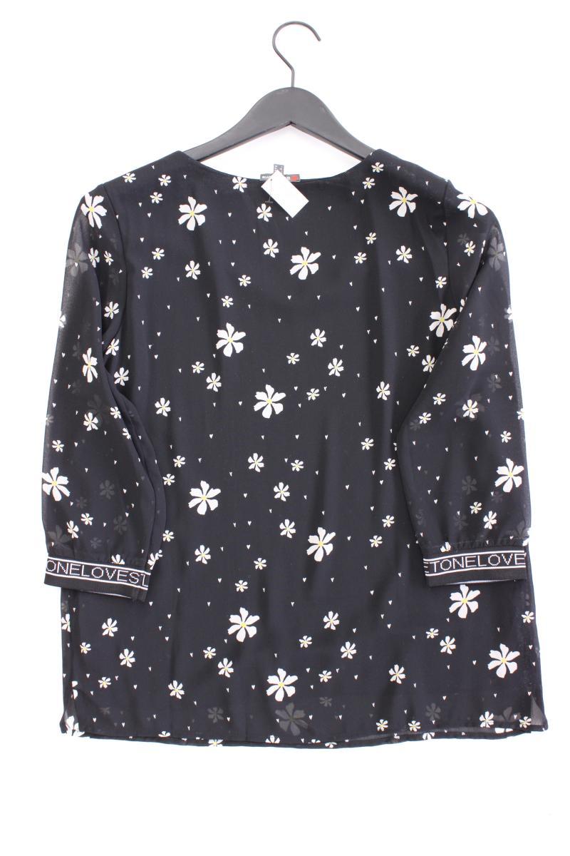 Street One Classic Bluse Gr. 36 mit Blumenmuster 3/4 Ärmel schwarz aus Polyester