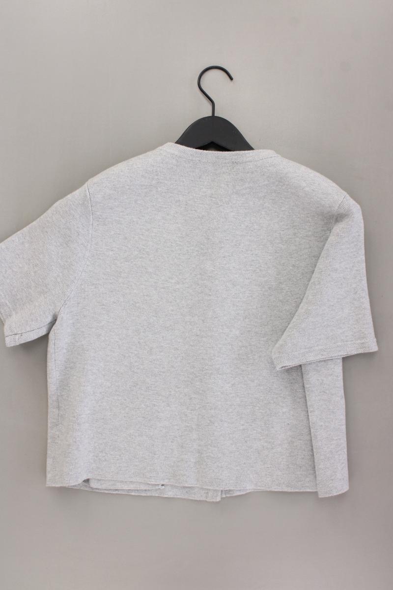 Abercrombie & Fitch Kurzarm Cardigan Gr. L neuwertig grau aus Viskose