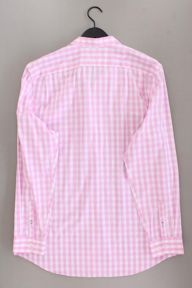 GAP Karohemd für Herren Gr. XL kariert Langarm pink aus Baumwolle
