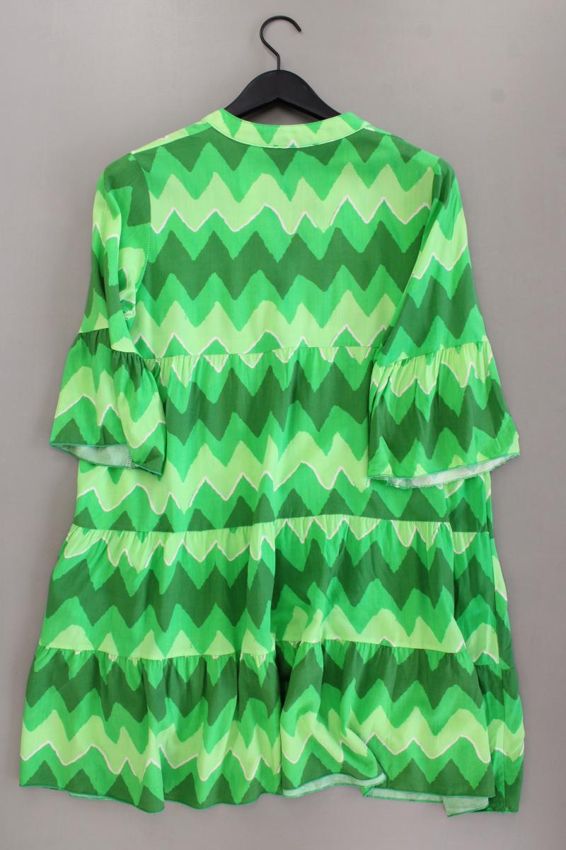 Lindsay Moda Midikleid Gr. OneSize geometrisches Muster 3/4 Ärmel grün