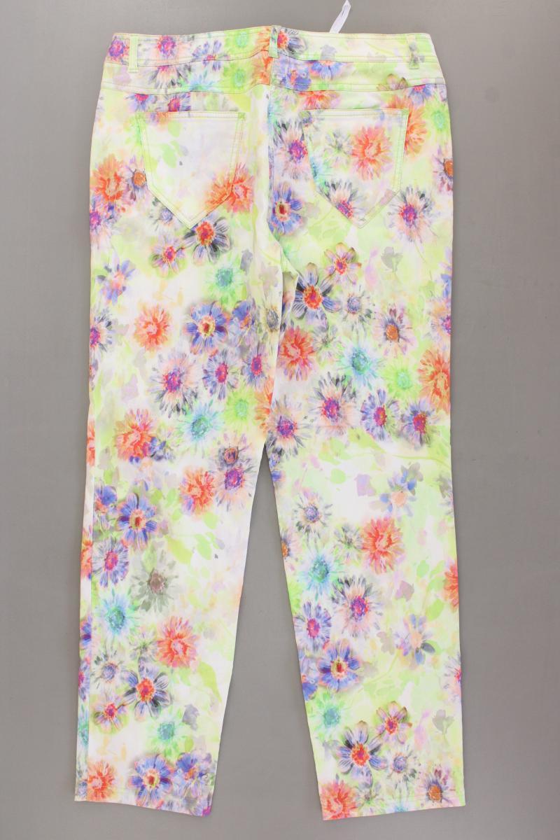 Steilmann Hose Gr. 40 mit Blumenmuster mehrfarbig aus Baumwolle