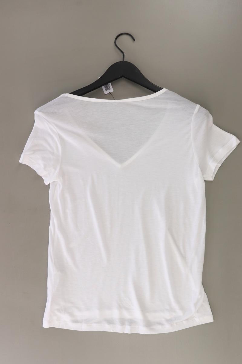 Asos Shirt mit V-Ausschnitt Gr. 34 Kurzarm weiß aus Lyocell