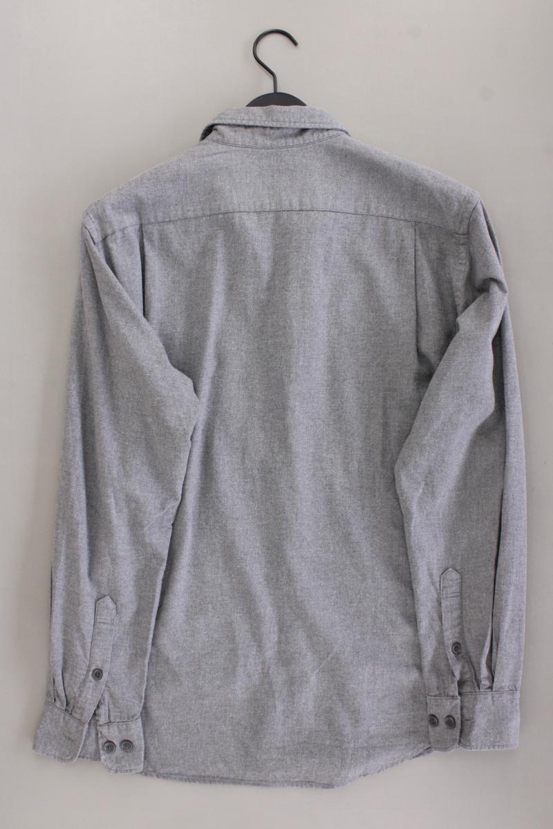Uniqlo Langarmhemd für Herren Gr. L grau aus Baumwolle