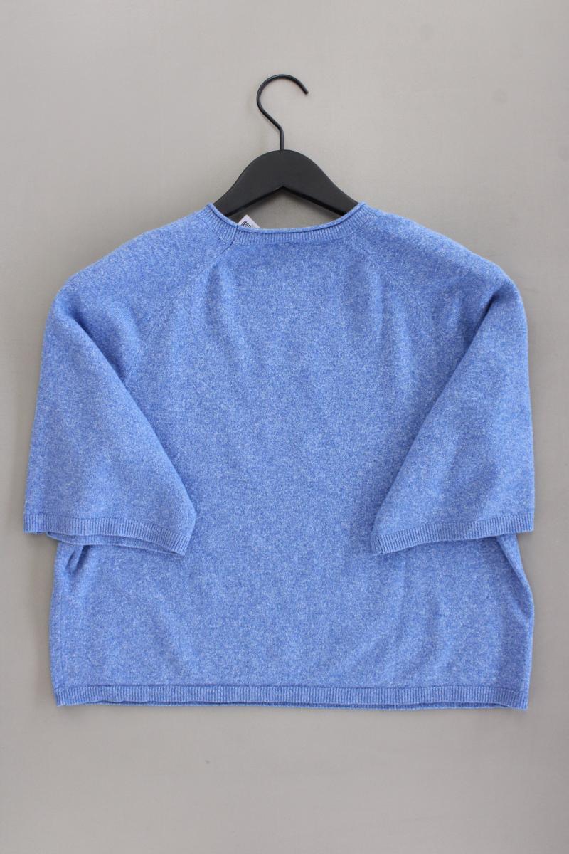 Only Crop Strickshirt Gr. M neuwertig Kurzarm blau aus Polyester