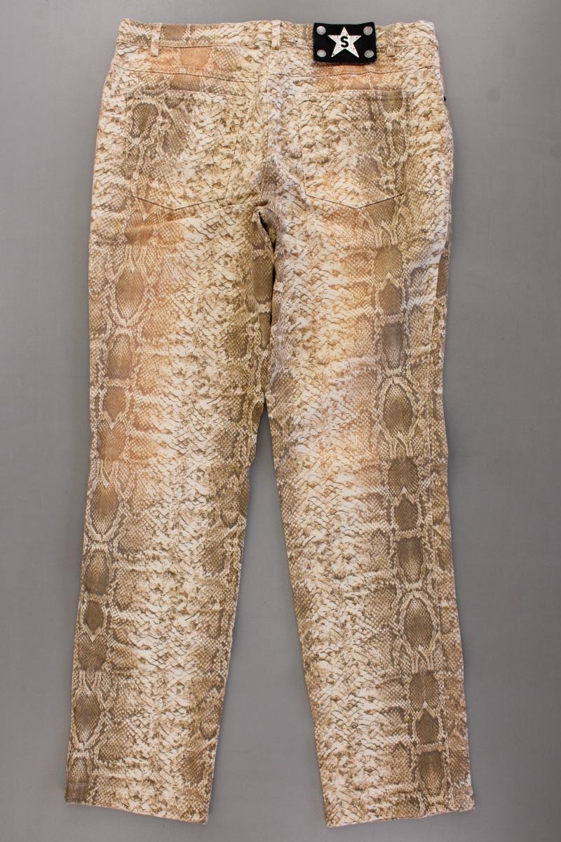 Sarah Kern Hose Gr. 42 mit Tierdruck neuwertig braun aus Baumwolle