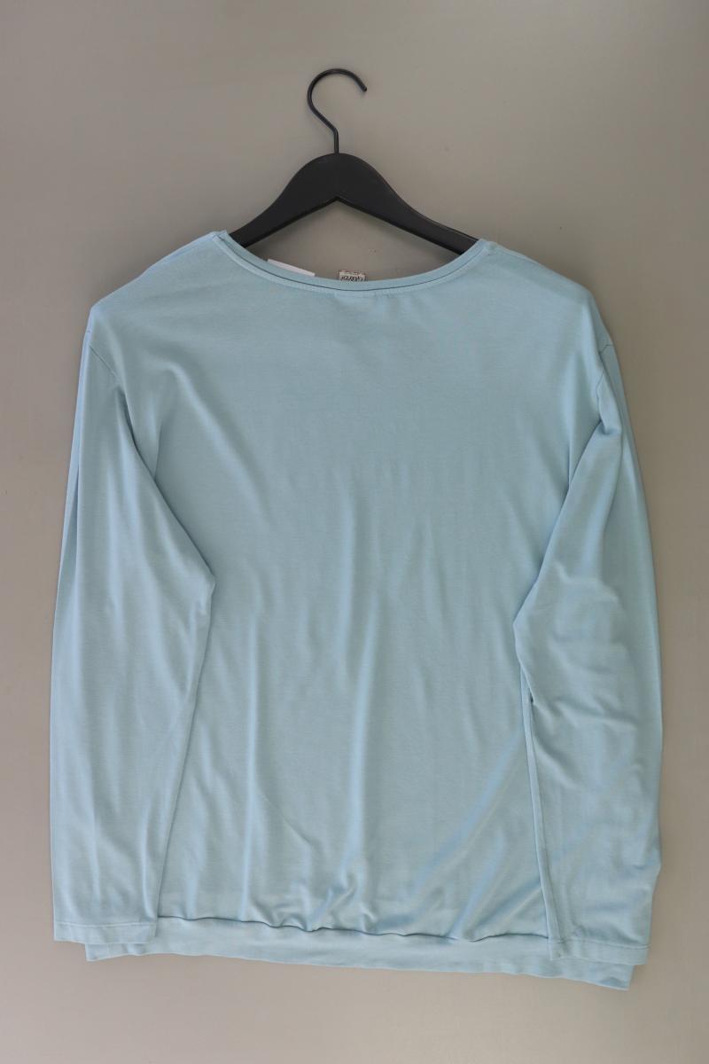 Qiero! Langarmbluse Gr. 44 blau aus Viskose