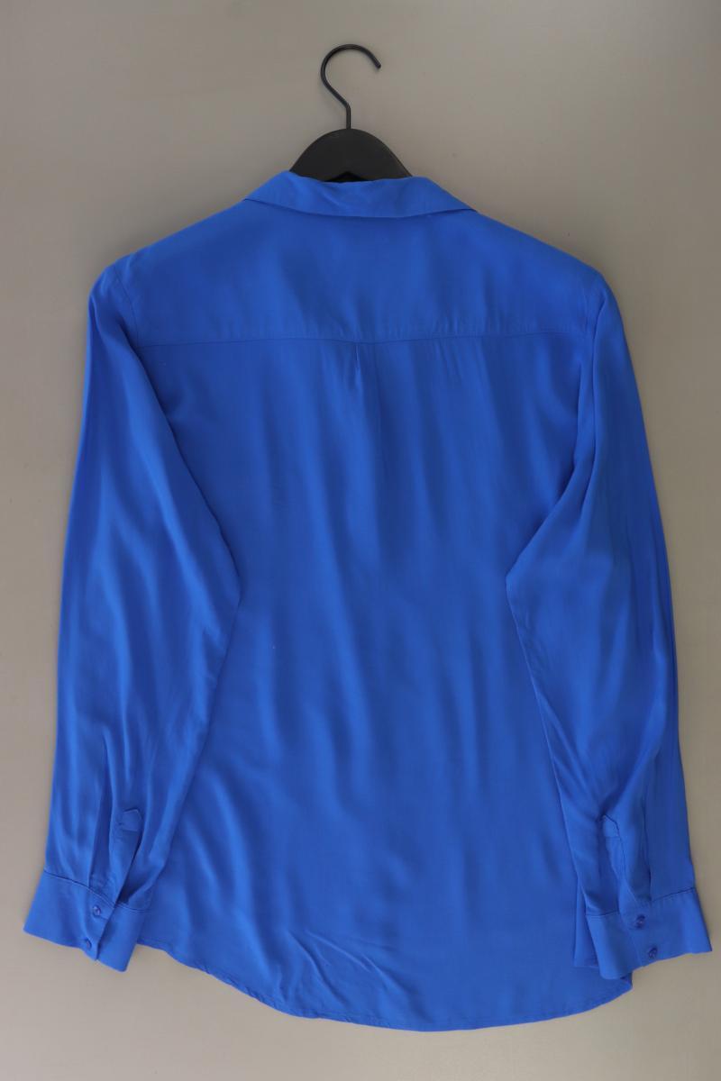 Anne L. Langarmbluse Gr. 44 blau aus Viskose