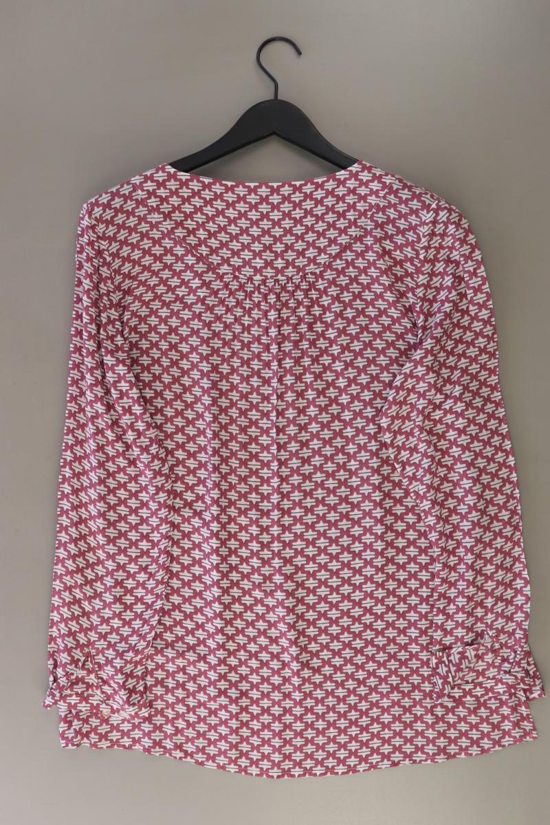 Qiero! Langarmbluse Gr. 44 geometrisches Muster rosa aus Viskose