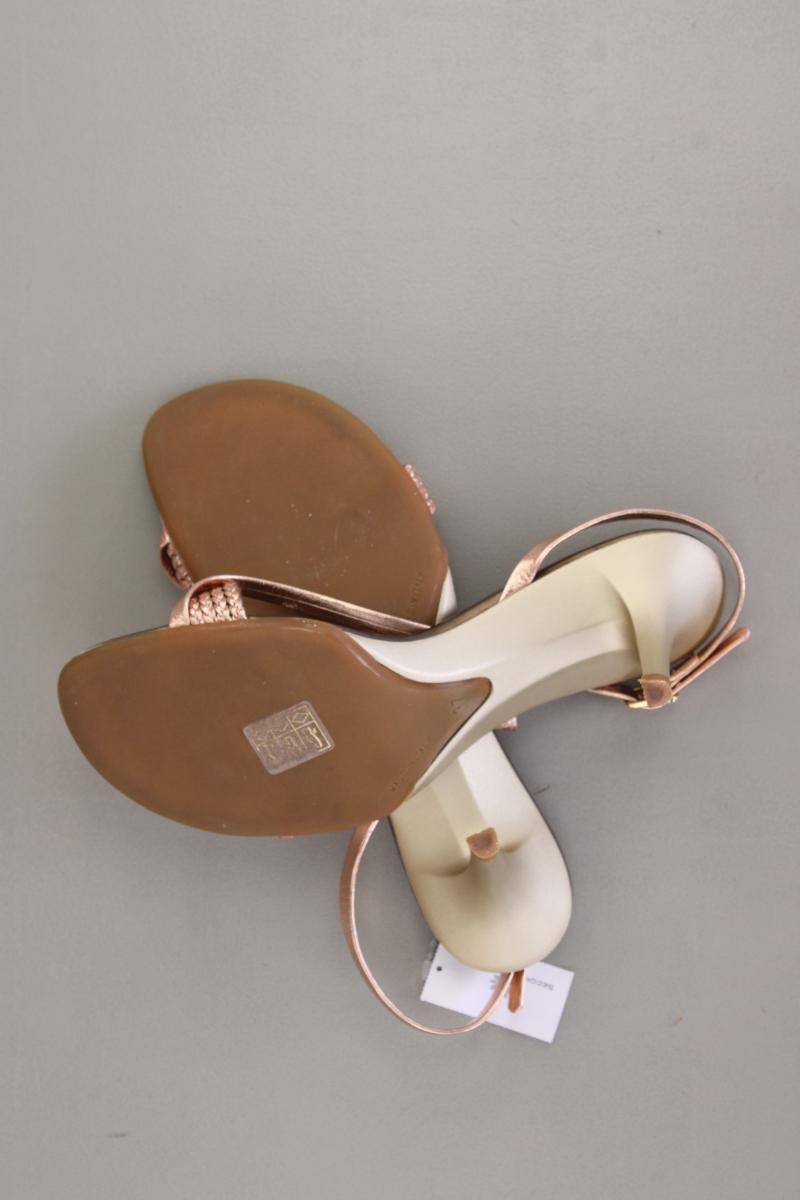 Sandaletten Gr. 37 gold aus Kunstleder