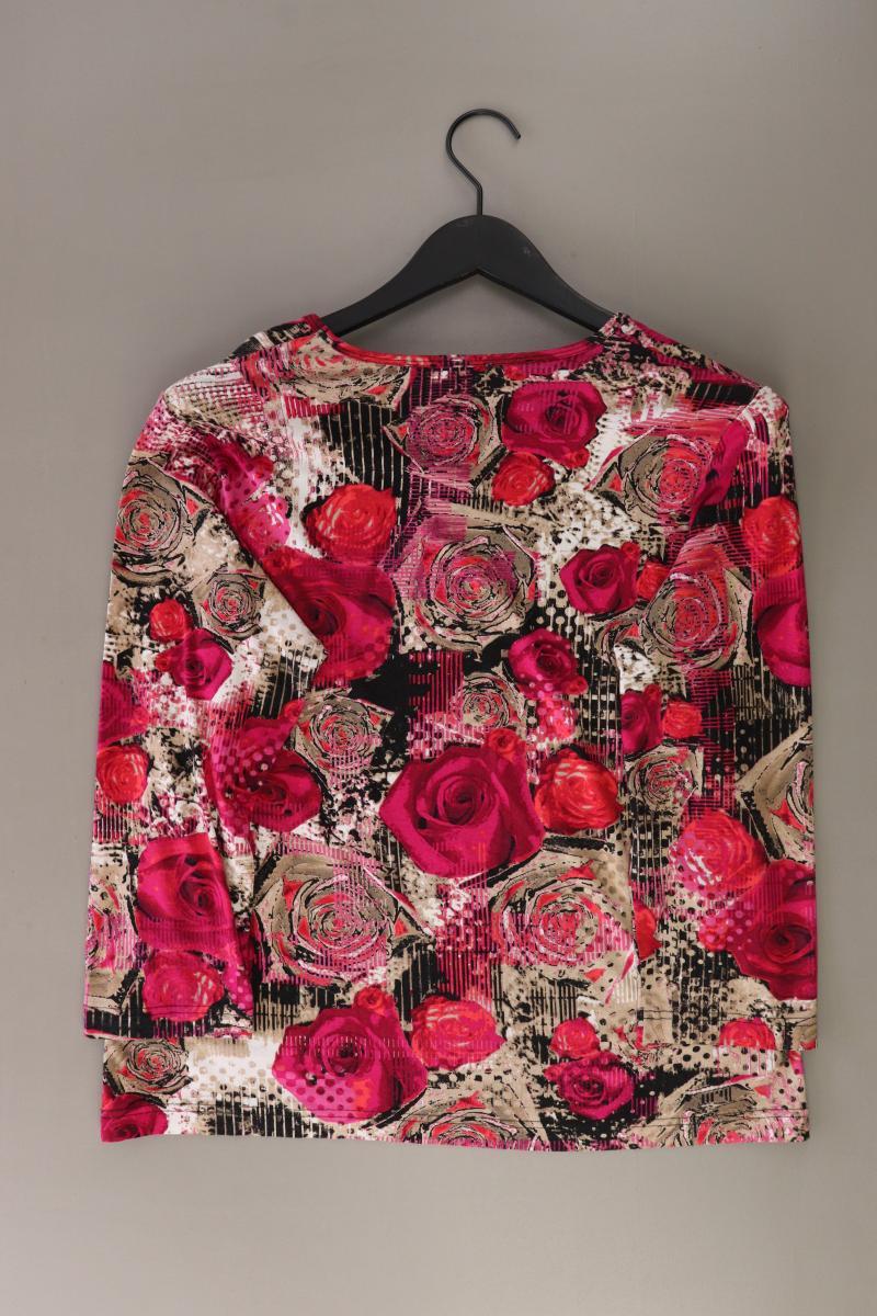 Rabe Printshirt Gr. 42 mit Blumenmuster 3/4 Ärmel pink aus Viskose