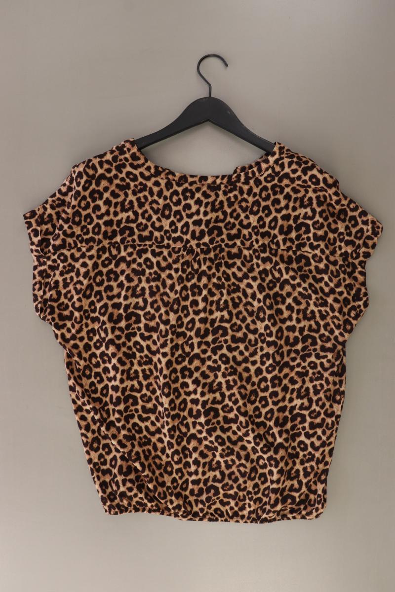 Tom Tailor Bluse mit Leomuster Gr. 38 mit Tierdruck Kurzarm mehrfarbig
