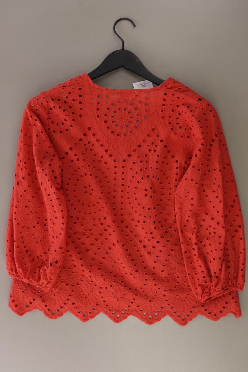 Bicalla Regular Bluse Gr. M mit Blumenmuster 3/4 Ärmel orange aus Baumwolle
