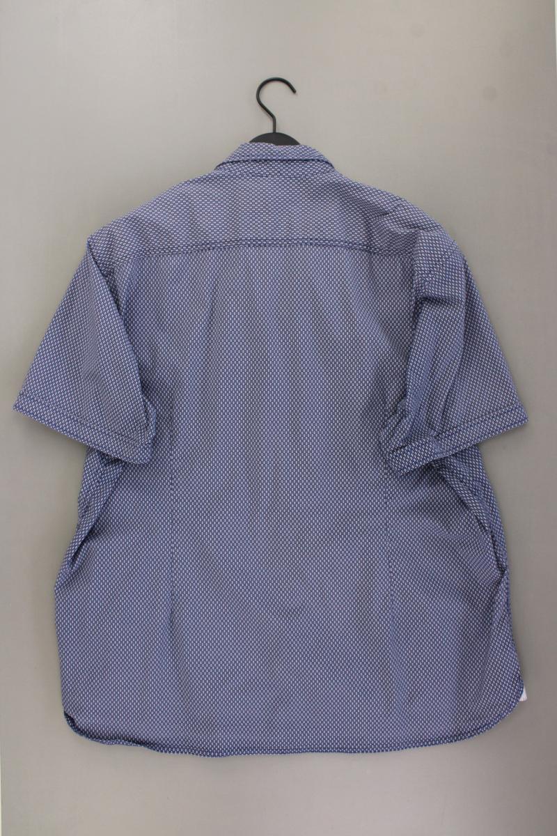 s.Oliver Kurzarmhemd für Herren Gr. XXXL blau aus Baumwolle