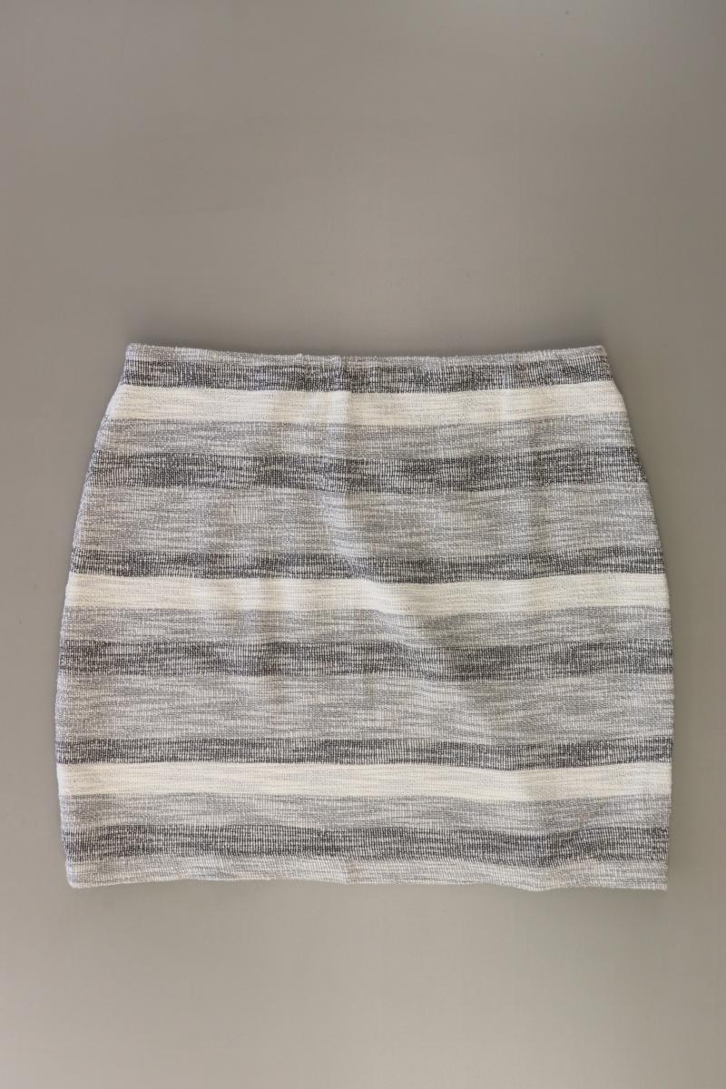 Esprit Stretchrock Gr. XL gestreift grau aus Baumwolle