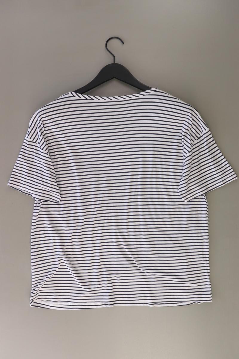 Calida Ringelshirt Gr. 44/46 gestreift Kurzarm weiß aus Lyocell