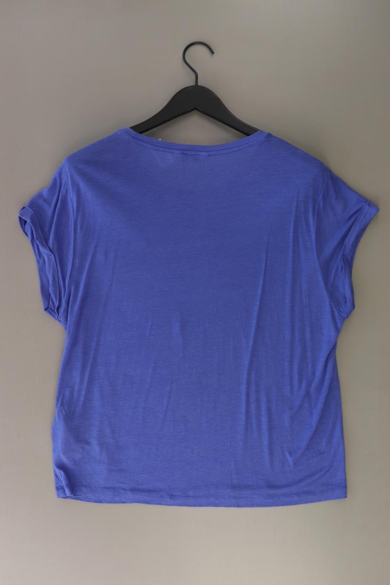 Tommy Hilfiger Shirt mit Leinen Gr. XXL Kurzarm blau aus Lyocell