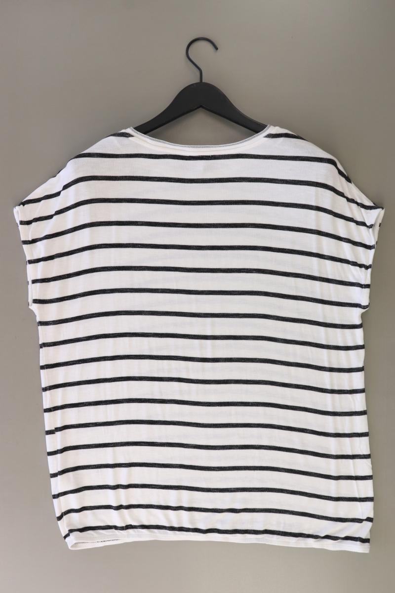 Street One Ringelshirt Gr. 46 gestreift Kurzarm weiß aus Viskose