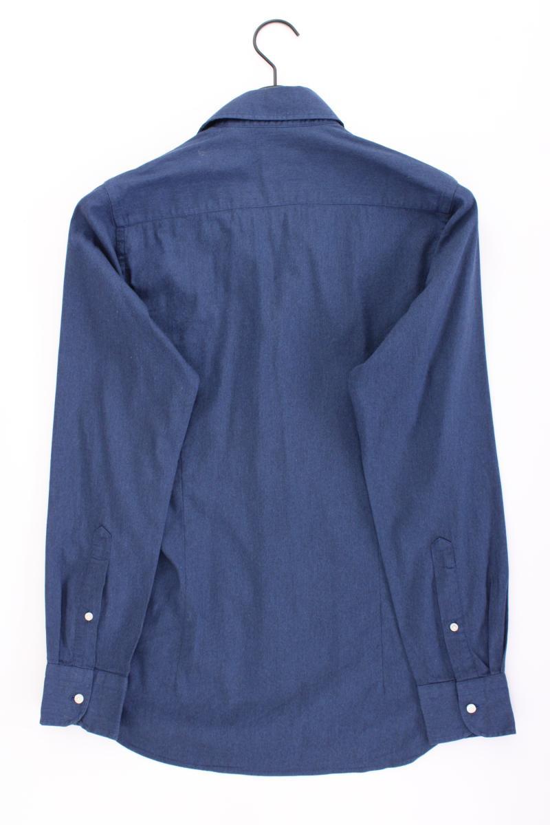 Paul Langarmhemd für Herren Gr. Hemdgröße 37/38 blau aus Baumwolle