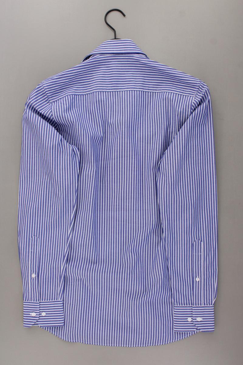 Paul Langarmhemd für Herren Gr. Hemdgröße 37/38 gestreift blau aus Baumwolle