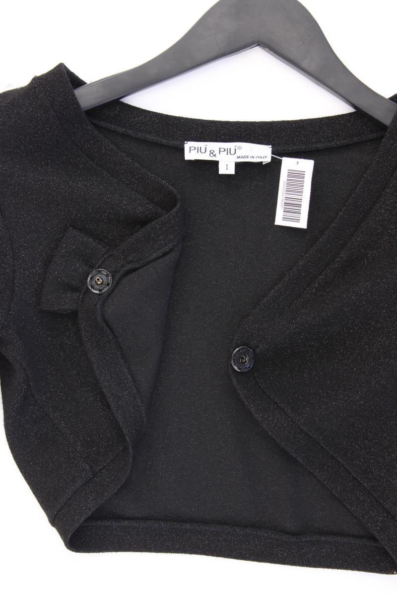 PiuPiu Glitzer Bolero Gr. 36 Langarm mit Glitzer schwarz aus Rayon
