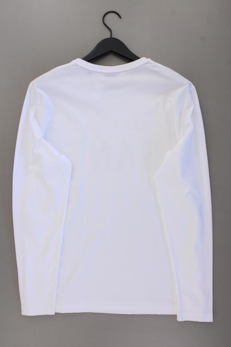 Gant Longsleeve-Shirt für Herren Gr. L neuwertig Langarm weiß aus Baumwolle