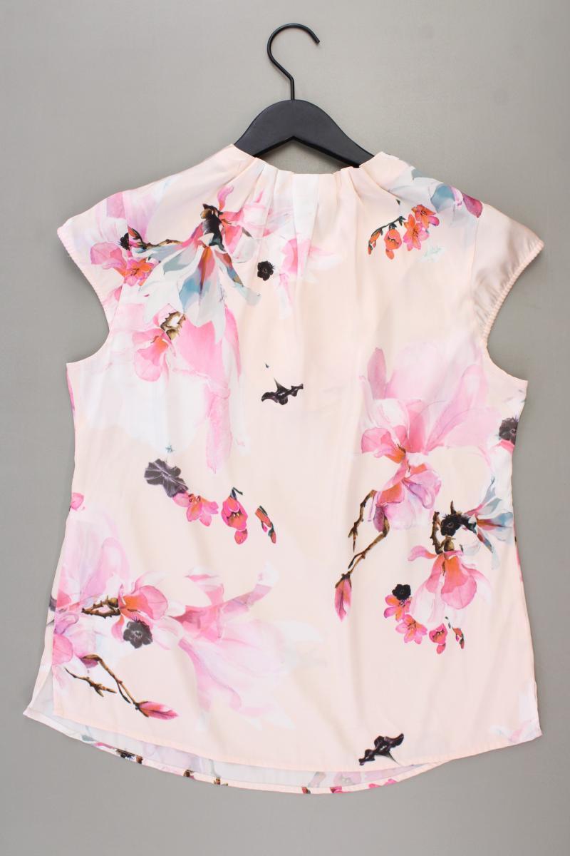 comma, Kurzarmbluse Gr. 38 mit Blumenmuster rosa aus Polyester