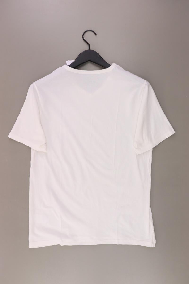 BOSS by Hugo Boss Shirt mit V-Ausschnitt für Herren Gr. L Kurzarm weiß