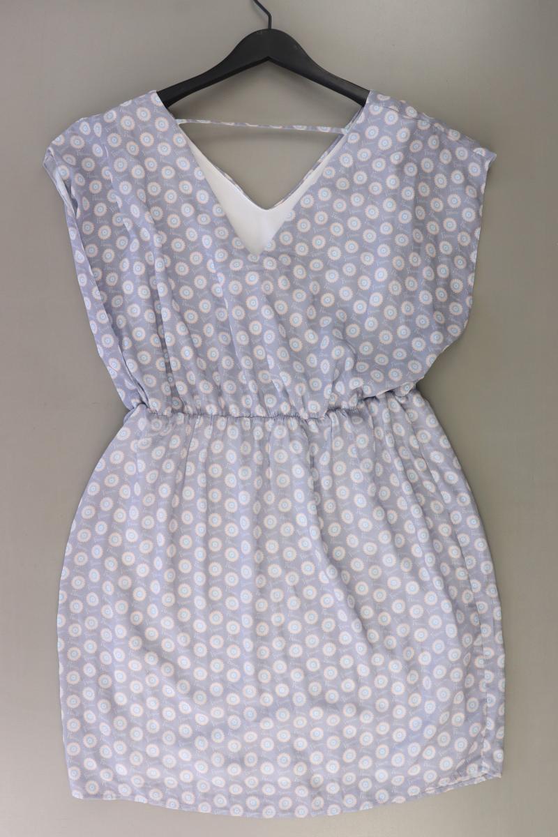 BC Best Connections Chiffonkleid Gr. 44 mit Blumenmuster Kurzarm grau