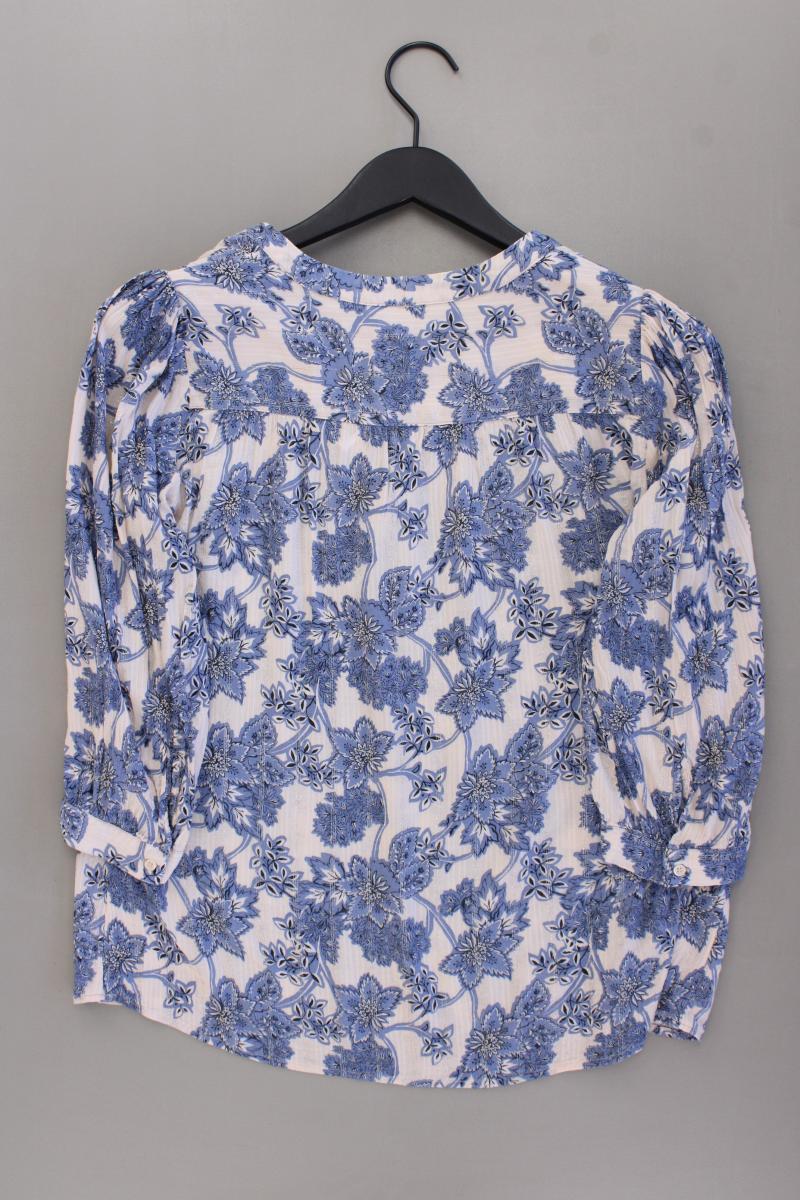 Maison 123 Paris Classic Bluse Gr. 36 mit Blumenmuster 3/4 Ärmel blau
