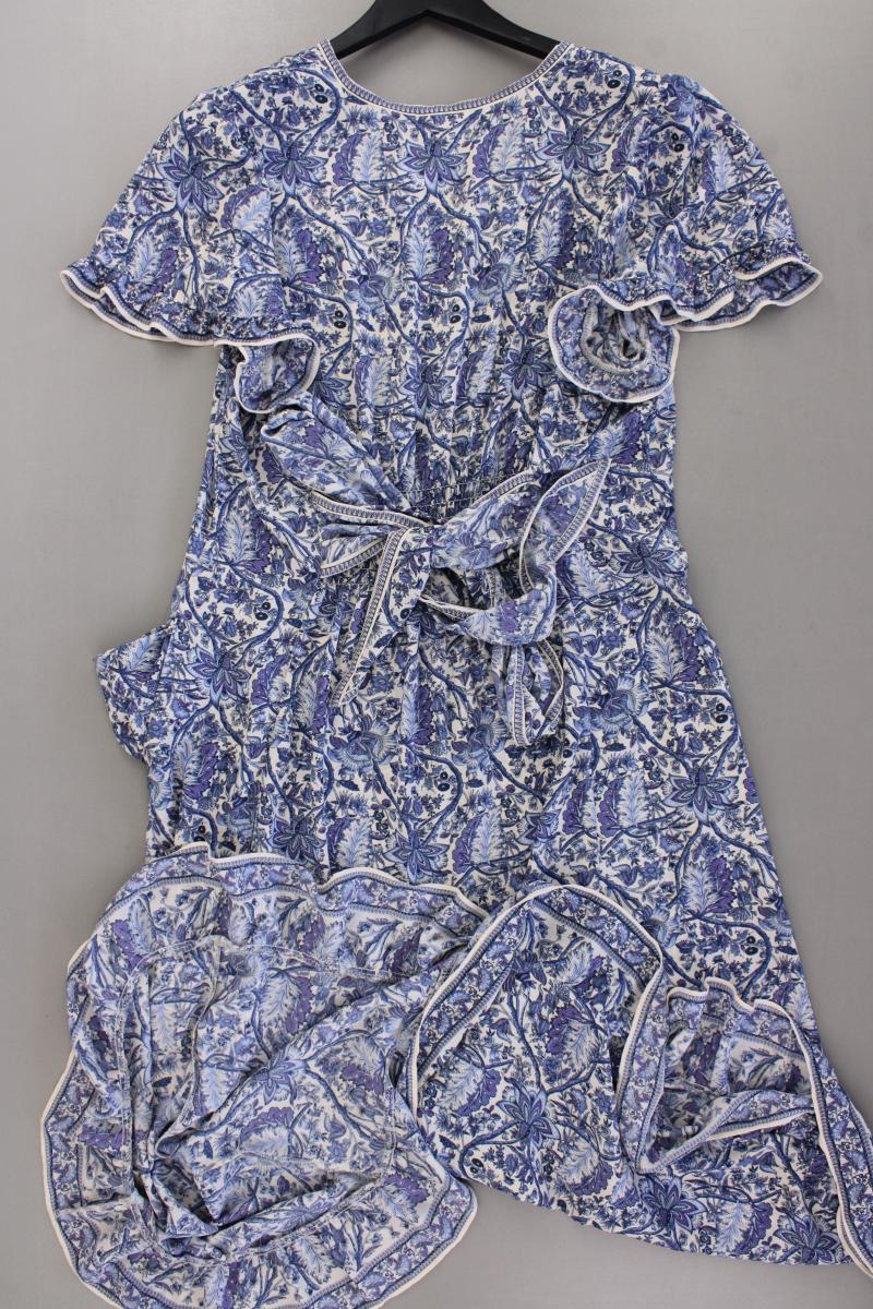 MAX STUDIO Kurzarmkleid Gr. XL mit Blumenmuster blau aus Polyester