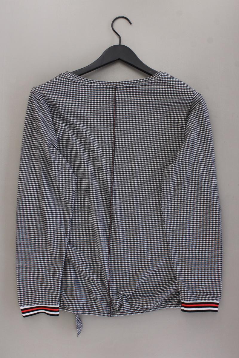 Cecil Langarmbluse Gr. XL geometrisches Muster grau aus Baumwolle