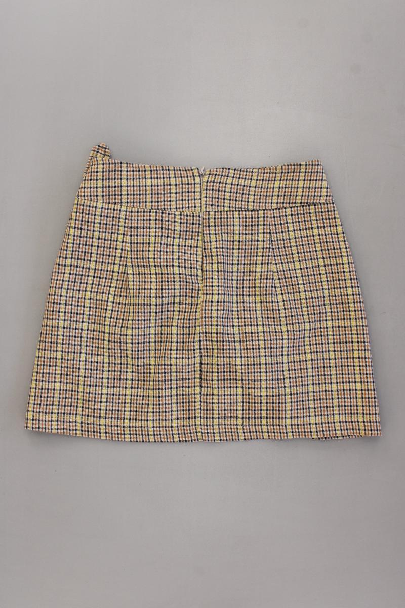 Bershka Kurzer Rock Gr. S kariert braun aus Polyester