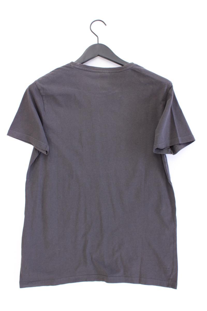 john devin Printshirt für Herren Gr. M Kurzarm grau aus Baumwolle