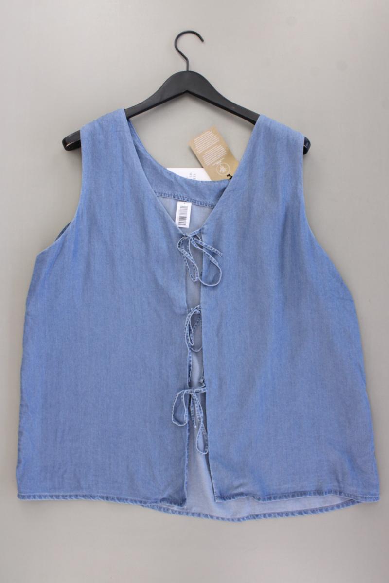 Vero Moda Bluse Gr. 48 neu mit Etikett Ärmellos blau aus Lyocell