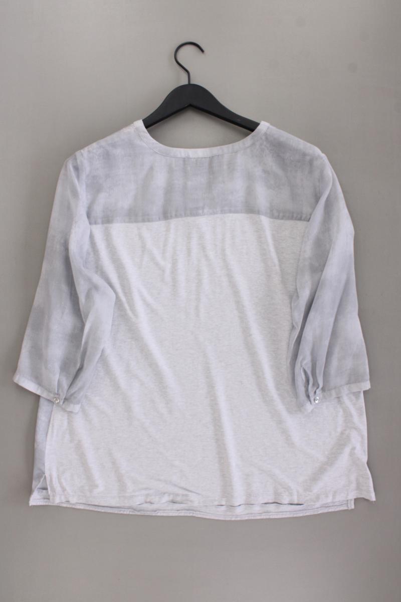 Bonita Classic Bluse Gr. 44 mit Blumenmuster 3/4 Ärmel grau