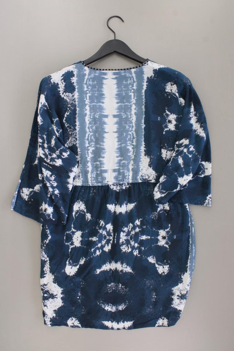 Zara Tunika Kleid Gr. XS mit Batikmuster 3/4 Ärmel blau