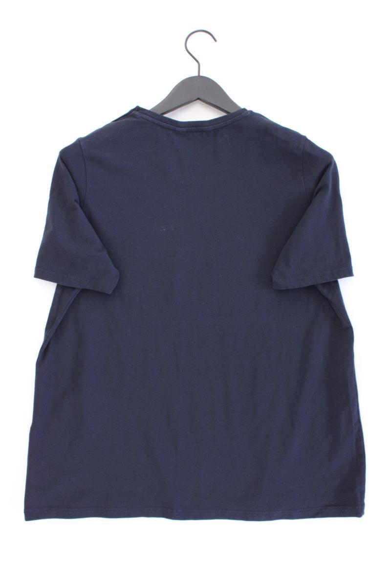 Ulla Popken T-Shirt Gr. 42/44 Kurzarm blau aus Baumwolle
