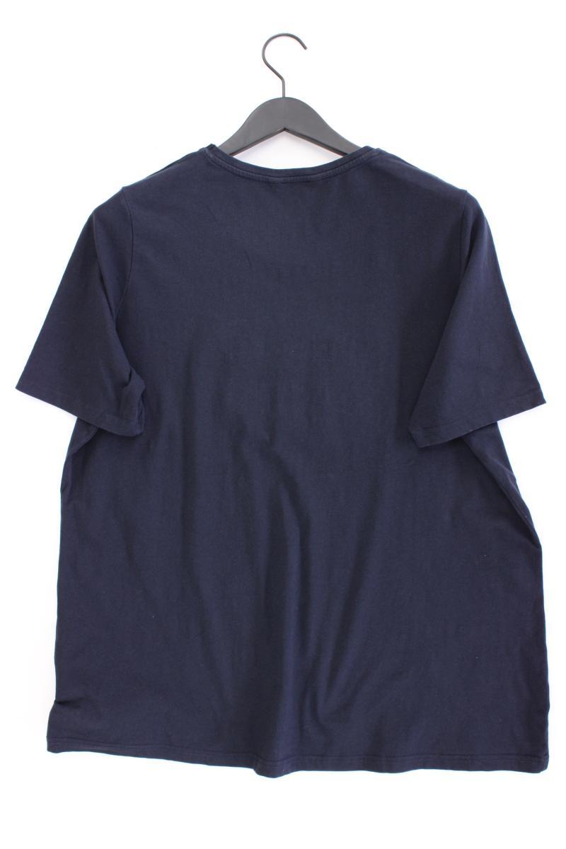 Ulla Popken T-Shirt Gr. 46/48 Kurzarm blau aus Baumwolle
