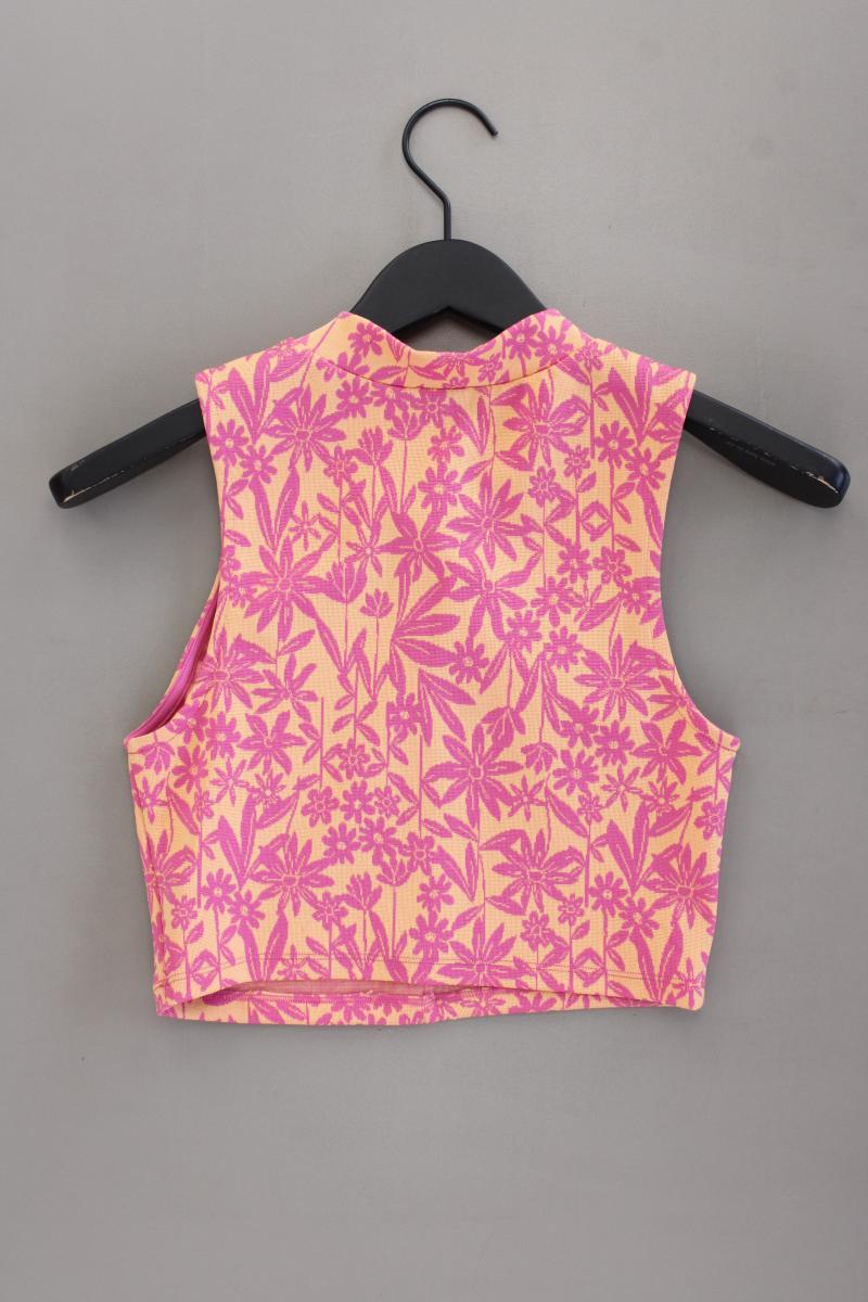 Zara Crop Top Gr. M mit Blumenmuster mehrfarbig aus Polyester