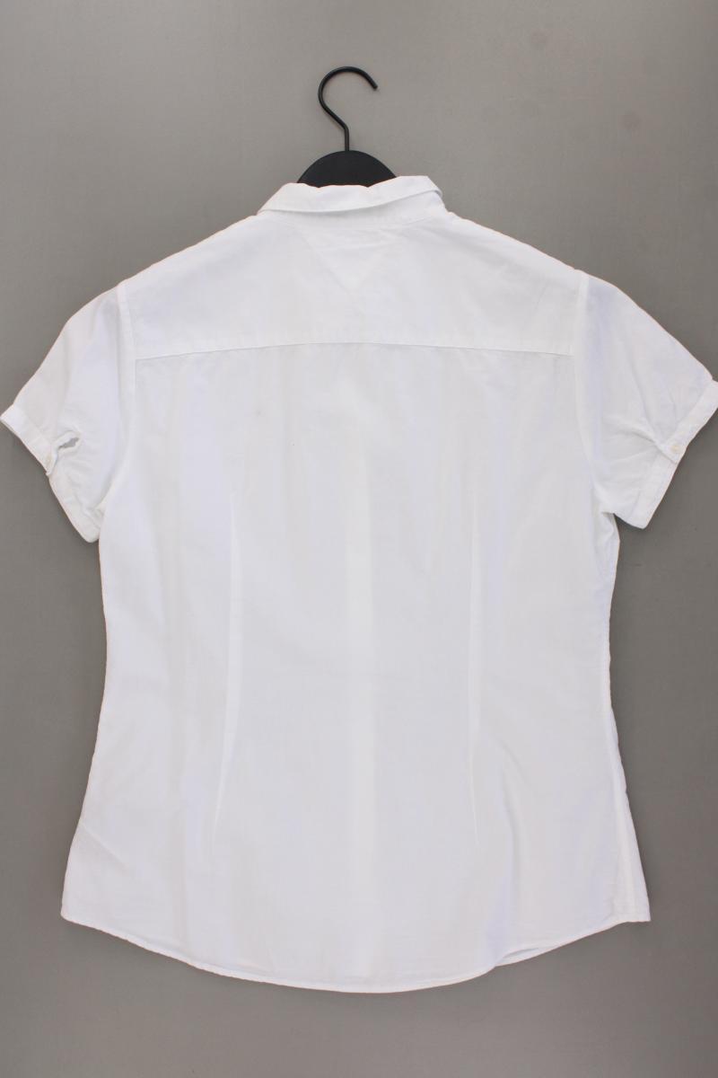 Tommy Hilfiger Kurzarmbluse Gr. UK 12 (L) weiß aus Baumwolle