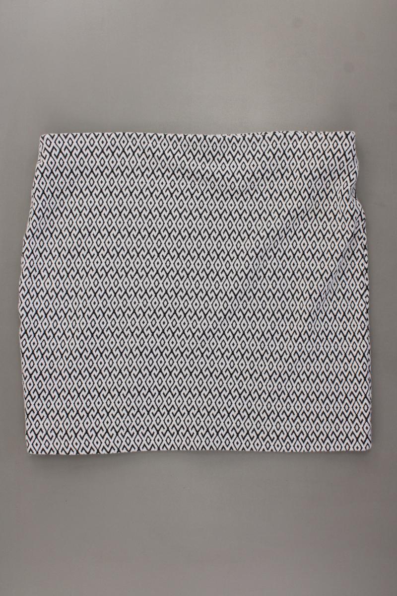 Esprit Stretchrock Gr. XL geometrisches Muster grau aus Baumwolle