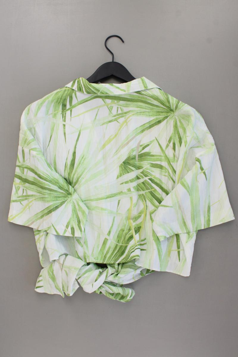 H&M Crop Bluse Gr. 46 Kurzarm grün