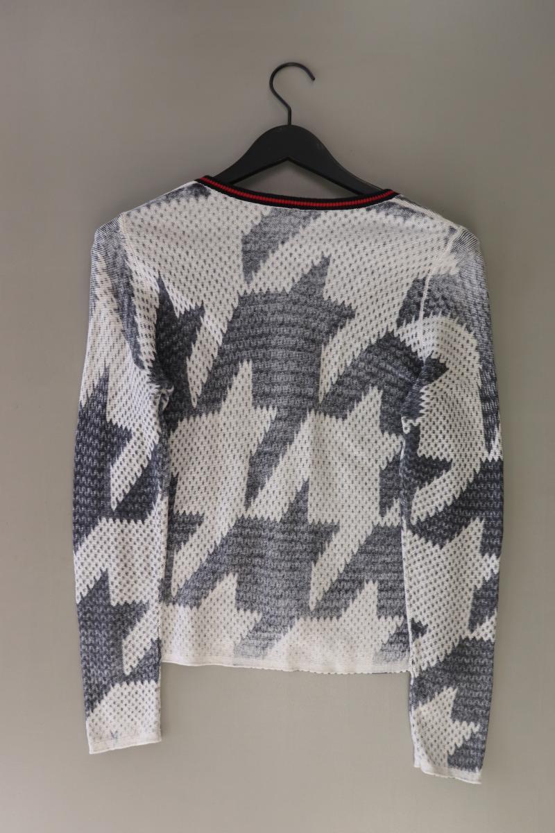 Oui Strickjacke Gr. 34 Langarm grau aus Baumwolle