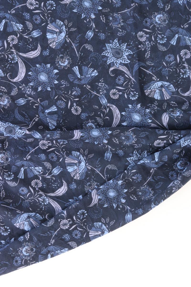 Tuch mit Blumenmuster blau aus Polyester