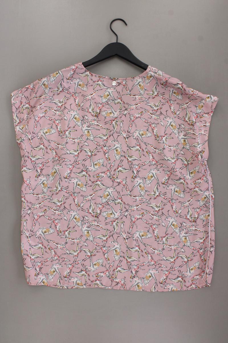 C'est Paris Bluse mit Vogelmuster Gr. 46 mit Tierdruck neuwertig Kurzarm rosa